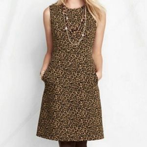 Lands End Cheetah Print Knit Pocket Dress 2
